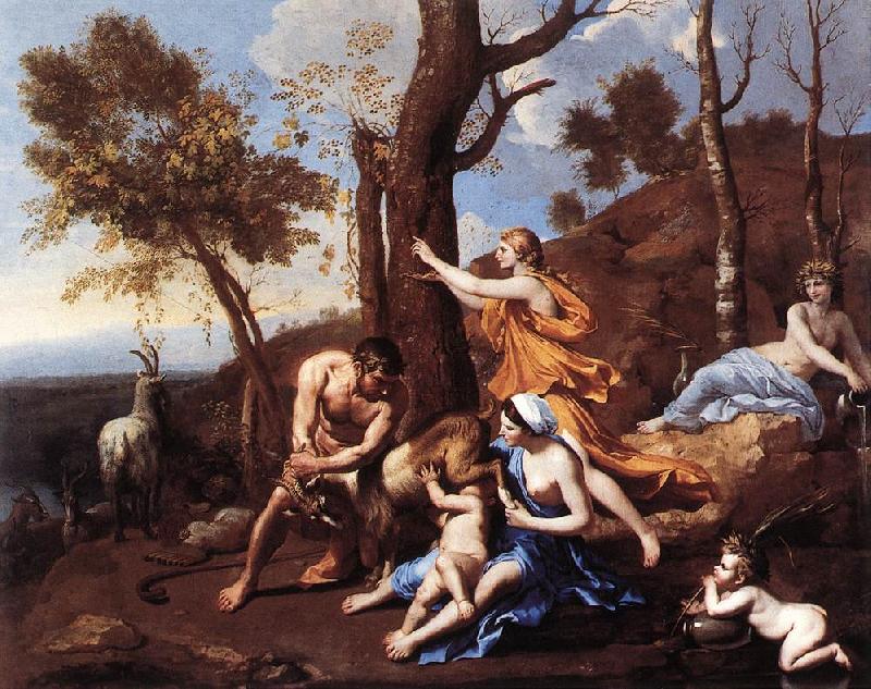 POUSSIN, Nicolas The Nurture of Jupiter sh France oil painting art
